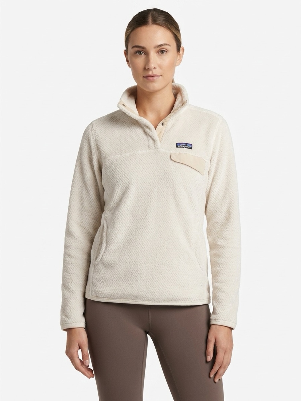 Patagonia Women's Re-Tool Snap-T Pullover Fleece Cream Size L